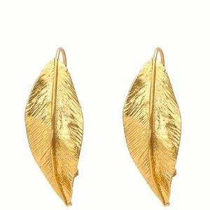 Golden Metal Leaf Earrings